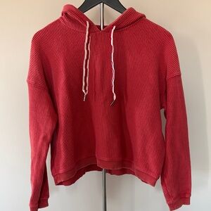 Aerie New Love Corded Hoodie Coral
